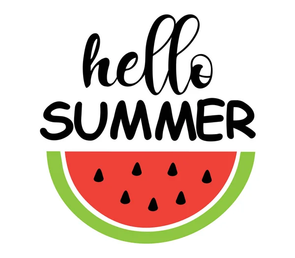 Vektorillustration Einer Sommerzeit Wassermelone Leckerbissen — Stockvektor