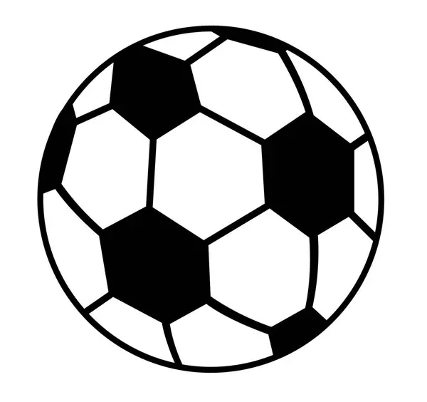 Vector Ilustración Una Pelota Fútbol — Vector de stock