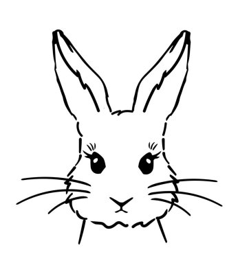 Tatlı bir Paskalya tavşanının vektör çizimi
