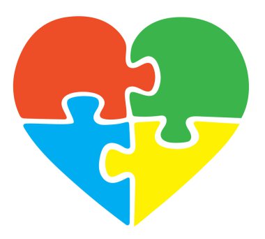 vector illustration of Autism awareness heart clipart