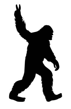 Vektör Yeti Silueti, Koca Ayak.