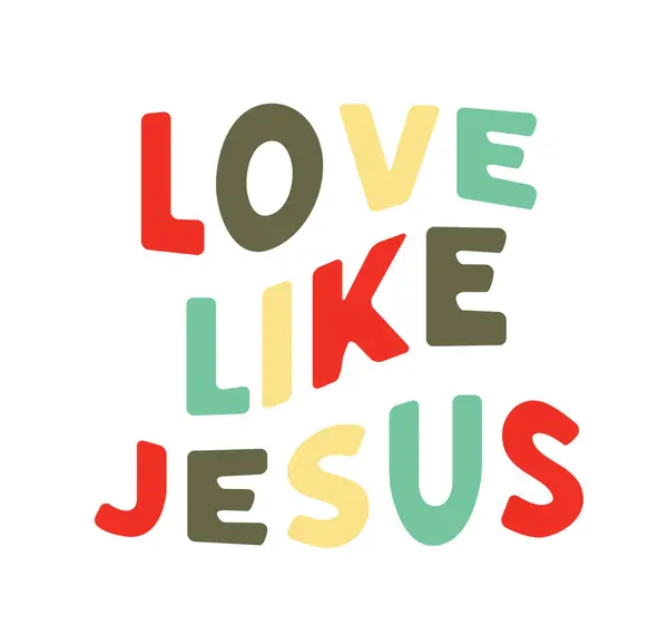 stock vector vector illustration of Love like Jesus hand written text.