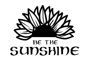 Güneş ışığı ayçiçeğinin vektör çizimi.