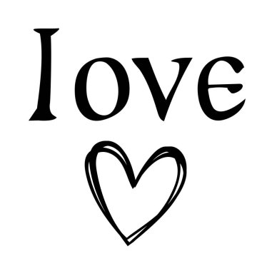 Bir kalbin vektör çizimi, aşk, en iyi arkadaşlar.