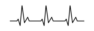 Kalp kardiyogramının vektör çizimi. kalp atışı.