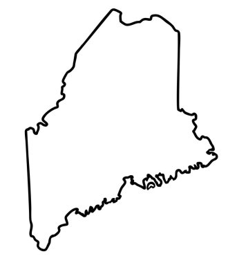 Amerika Birleşik Devletleri 'nin vektör çizimi. Maine