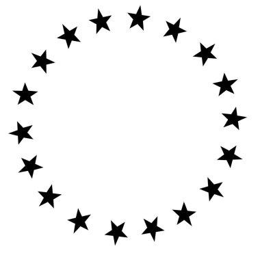 Bir yıldız çemberinin vektör çizimi