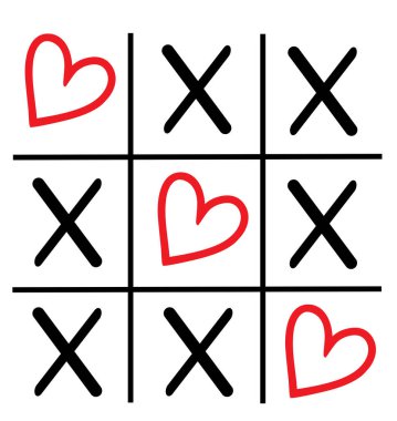 Bir sevgililer günü taktik parmağının vektör çizimi.