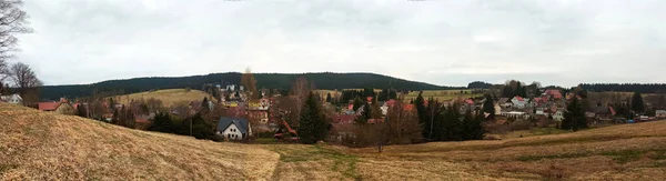 Pernink Wieś Karlowych Warach Panorama — Zdjęcie stockowe