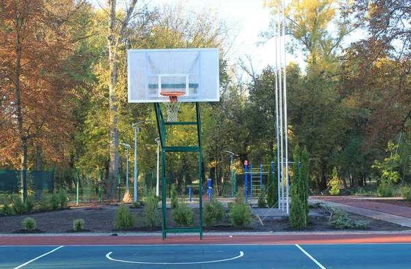 Γήπεδο Μπάσκετ Στο Πάρκο — Φωτογραφία Αρχείου