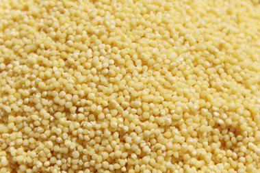 Kuskus arka plan. Kuskus dokusu. Sağlıklı yiyecekler. üst görünüm