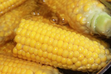 Pan 'da Kaynayan Tatlı Mısır 