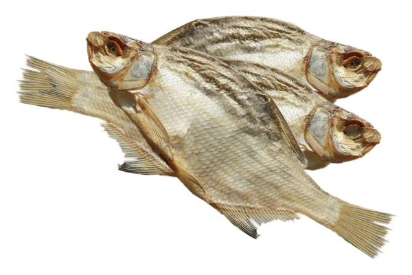 Torr Fisk Isolerad Vit Bakgrund — Stockfoto