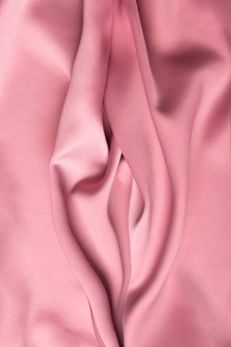 Pink soft fabric shaped as female genital organs, vulva and labia, vagina concept. High quality photo clipart