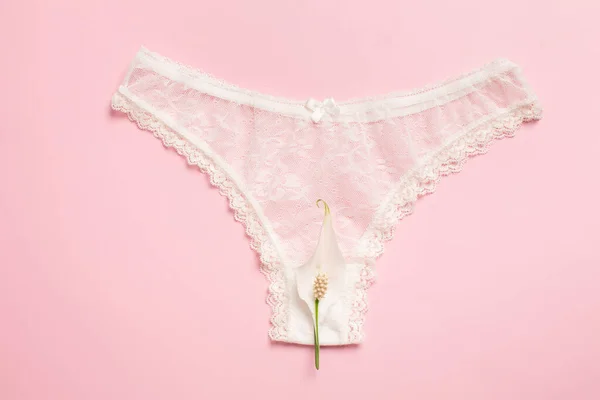 Concept Reproductive Organs Woman Vagina Form Panties High Quality Photo —  Fotos de Stock