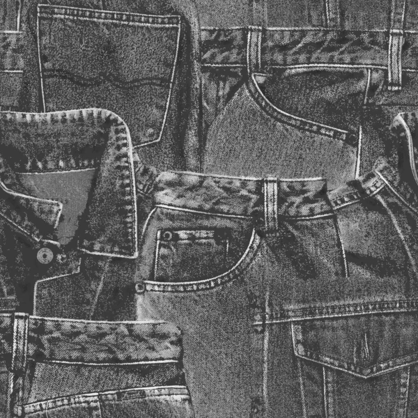 Patrón Patchwork Jeans Continuos Sin Costuras — Foto de Stock