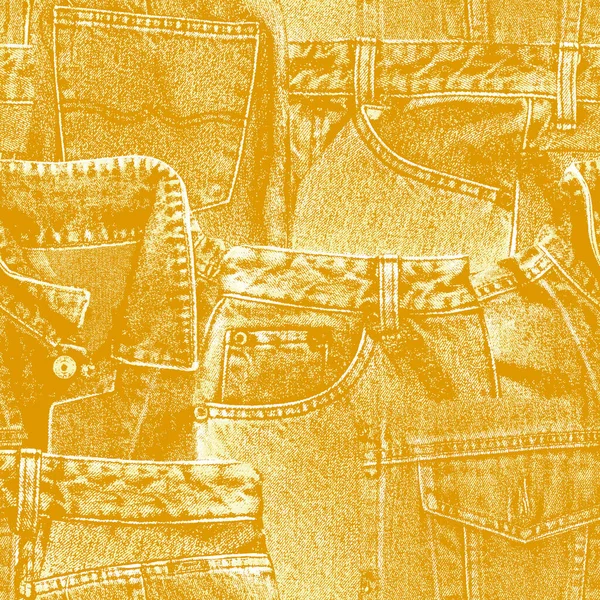 Patrón Patchwork Jeans Continuos Sin Costuras —  Fotos de Stock