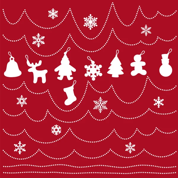 Material Decoración Navidad Simple Lindo — Vector de stock