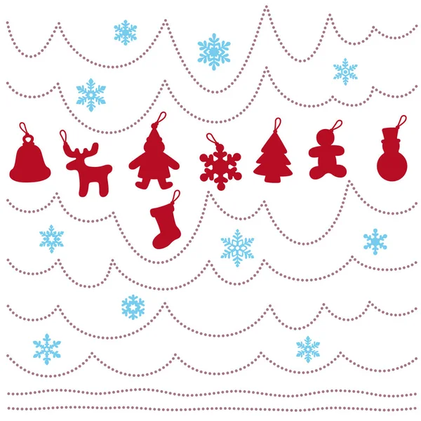 Materiale Decorazione Natale Semplice Carino — Vettoriale Stock