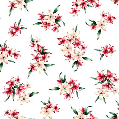 Elle yapılan tropikal çiçek deseni, yarım adım yukarı ve aşağı dikey harekettir ve yatay desen yarım vardiya tekrarıdır.,,