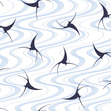 Japanese style swallow seamless pattern,Half step repeat Up and down is vertical movement and horizontal is half shift repeat,,