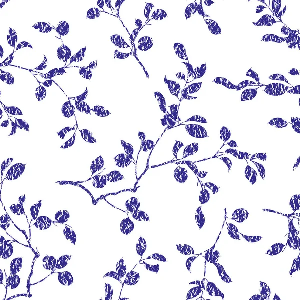 Japanese Botanical Seamless Pattern — Archivo Imágenes Vectoriales