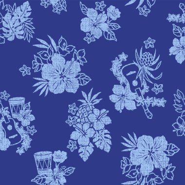 Şirin ve basit Aloha gömleği, kusursuz desenli.,