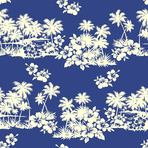 Søt Enkel Aloha Skjorte Sømløs Mønster – stockvektor