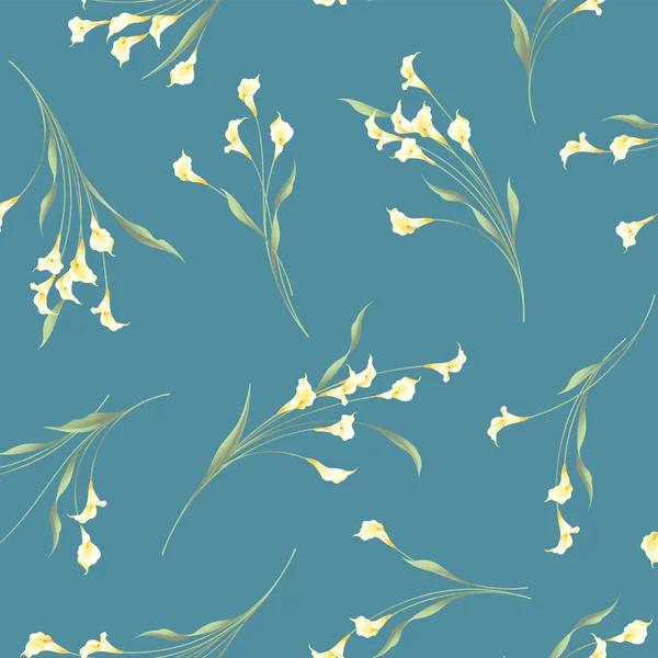 Seamless Pattern Beautiful Calla Lily — Διανυσματικό Αρχείο