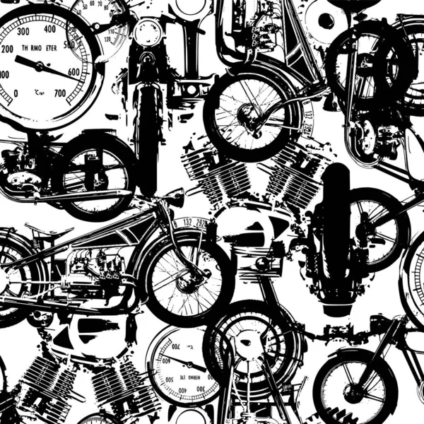 Manijas Máquinas Como Motocicletas Motores — Archivo Imágenes Vectoriales