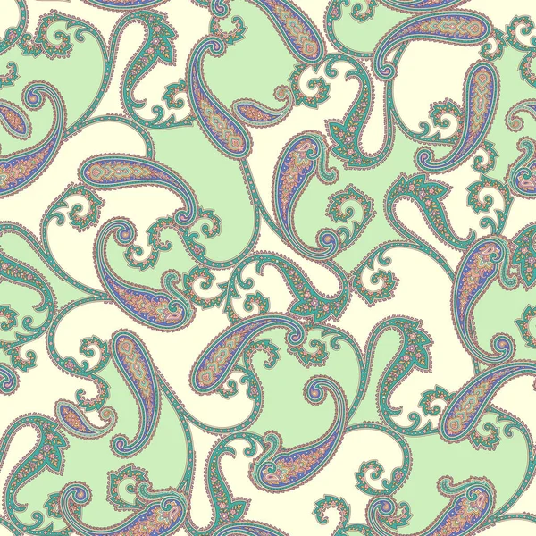 Beau Matériau Paisley Transformé Motif Continu — Image vectorielle