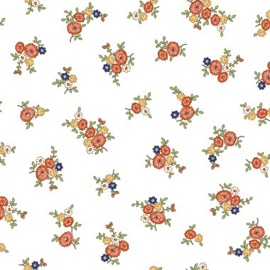 Kusursuz ve özgürce. Şirin çiçek desenli.,