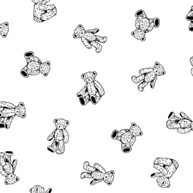 Şirin ayı çizimlerinin kesintisiz kusursuz deseni,,