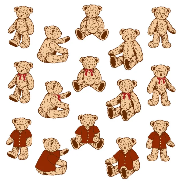 Cute Bear Vector Illustration Collection —  Vetores de Stock