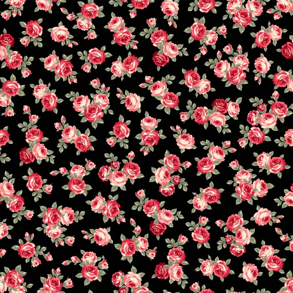 Lindo Patrón Rosa Perfecto Para Patrones Textiles — Vector de stock