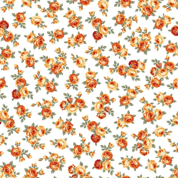 Søtt Rosemønster Perfekt Tekstilmønstre – stockvektor