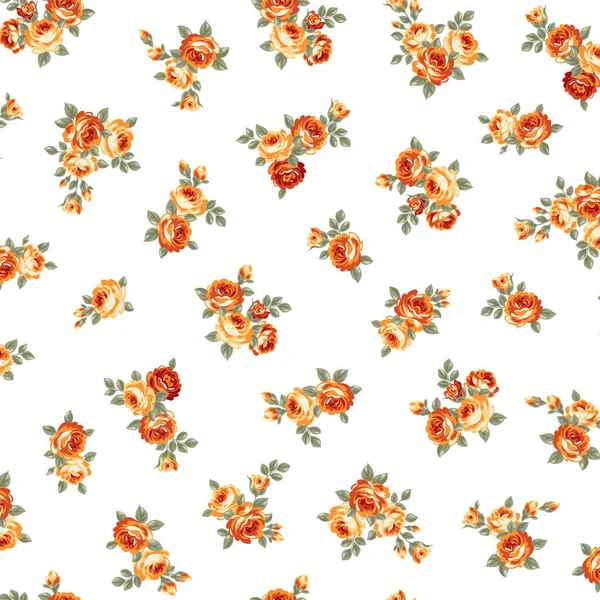 Roztomilý Vzor Růže Ideální Pro Textilní Vzory — Stockový vektor