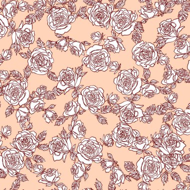 Güzel çiçek deseni tekstil tasarımı için mükemmel.,