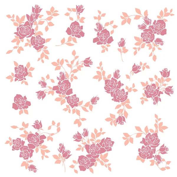 Коллекция Розовых Материалов Идеально Подходит Текстильного Дизайна — стоковый вектор