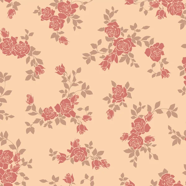 Schönes Rosenmuster Perfekt Für Textile Gestaltung — Stockvektor