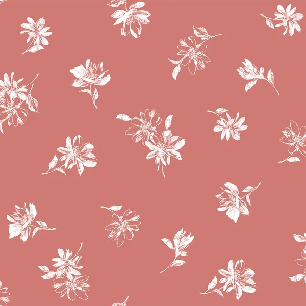 Mooi Bloemenpatroon Perfect Voor Textiel Ontwerp — Stockvector