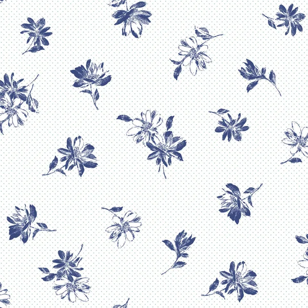 Padrão Floral Bonito Perfeito Para Design Têxtil — Vetor de Stock