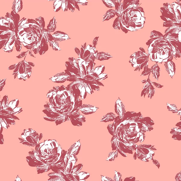 Hermoso Patrón Floral Perfecto Para Diseño Textil — Archivo Imágenes Vectoriales