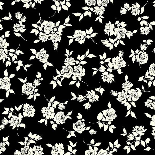 Padrão Rosa Bonita Perfeito Para Design Têxtil — Vetor de Stock