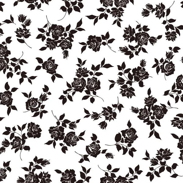 Krásná Růže Vzor Ideální Pro Textilní Design — Stockový vektor