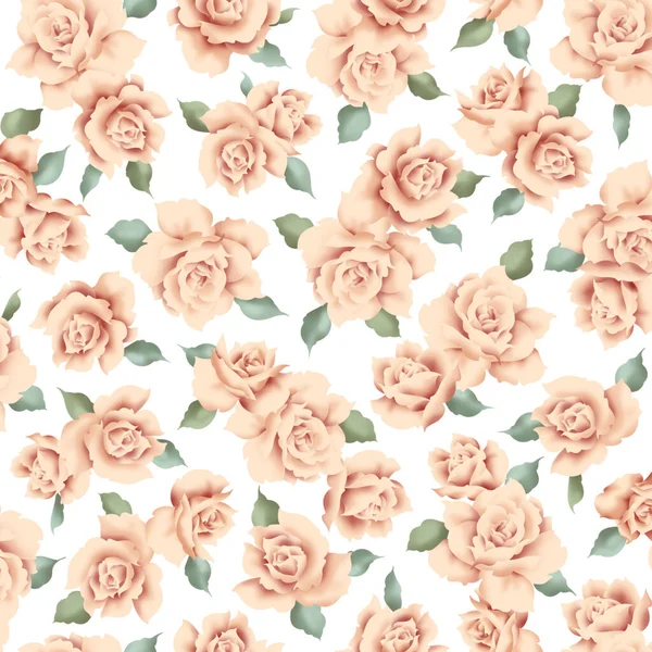 Vakkert Rosemønster Perfekt Tekstildesign – stockfoto