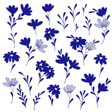 Tekstil tasarımı için soyut çiçek materyali ideal,