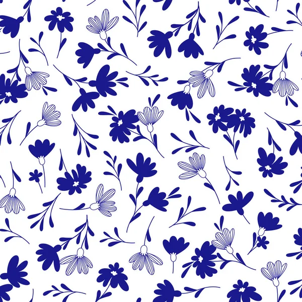 Söt Blommönster Perfekt För Textil Design — Stock vektor