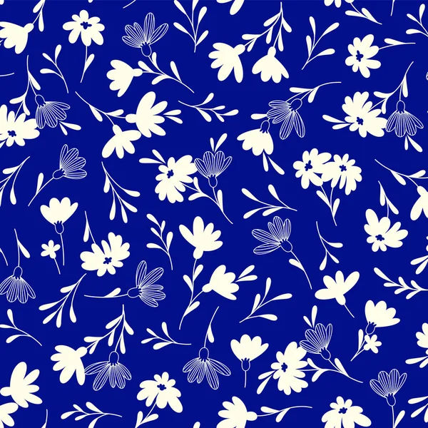 Roztomilý Květinový Vzor Ideální Pro Textilní Design — Stockový vektor