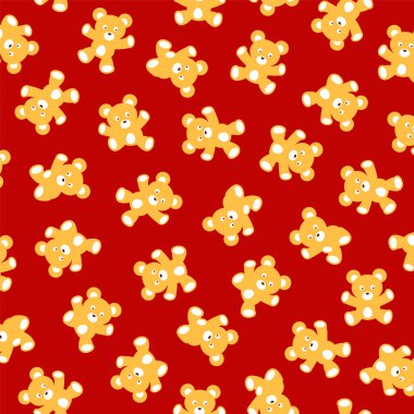 Tatlı ayı deseni tekstil için mükemmel.,